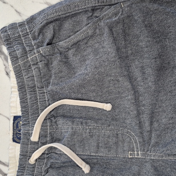 J. Crew 6" Dock Shorts Elastic Waist Chambray Blue, Small - Picture 4 of 7